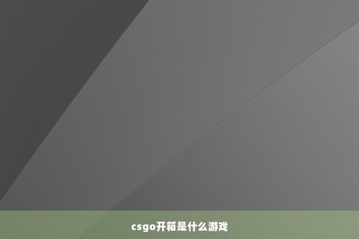 csgo开箱是什么游戏