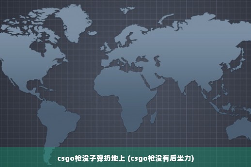 csgo枪没子弹扔地上 (csgo枪没有后坐力)