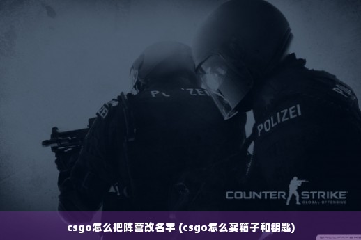 csgo怎么把阵营改名字 (csgo怎么买箱子和钥匙)