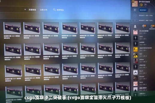 csgo顶级沙二突破手 (csgo顶级全蓝淬火爪子刀模板)