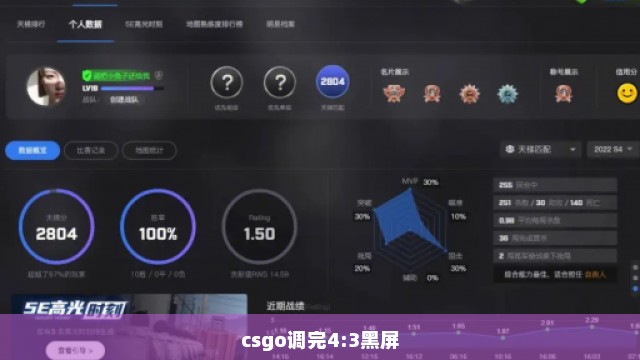 csgo调完4:3黑屏