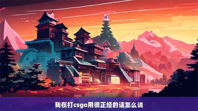 我在打csgo用很正经的话怎么说