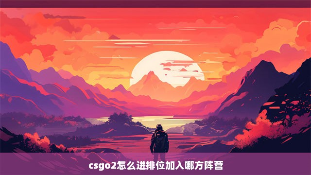 csgo2怎么进排位加入哪方阵营