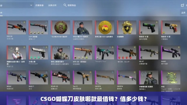 CSGO蝴蝶刀皮肤哪款最值钱？值多少钱？