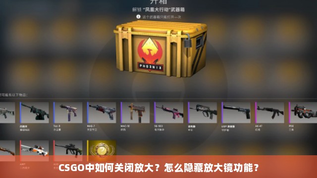 CSGO中如何关闭放大？怎么隐藏放大镜功能？