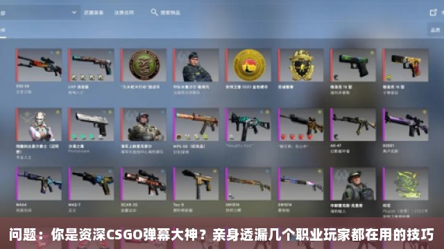 问题：你是资深CSGO弹幕大神？亲身透漏几个职业玩家都在用的技巧