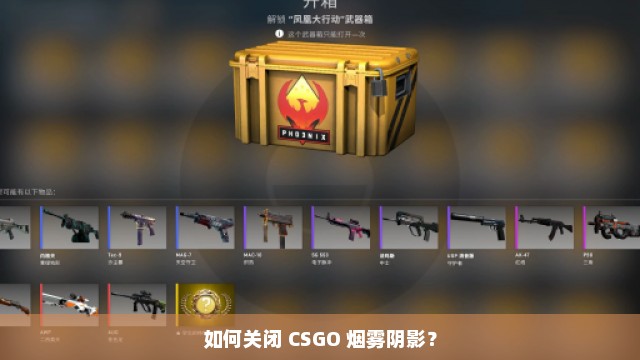 如何关闭 CSGO 烟雾阴影？