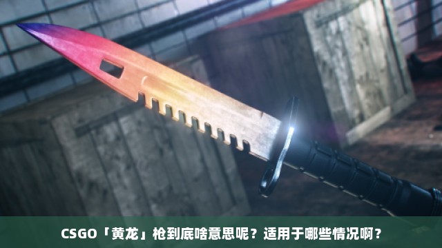 CSGO「黄龙」枪到底啥意思呢？适用于哪些情况啊？