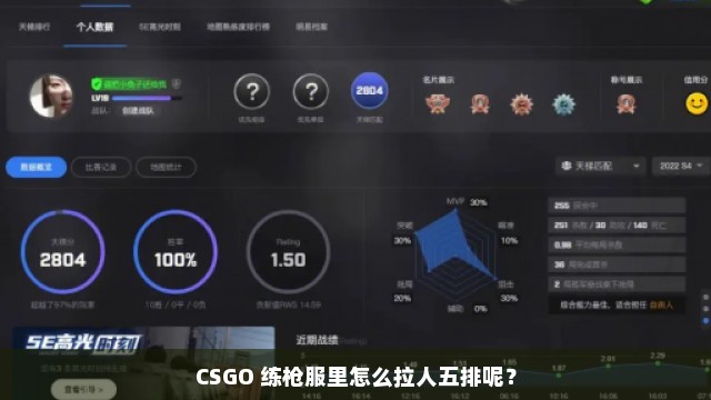 CSGO 练枪服里怎么拉人五排呢？